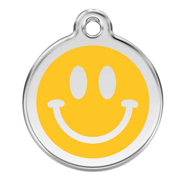 Glad Smiley Hundetegn i Medium fra Red Dingo