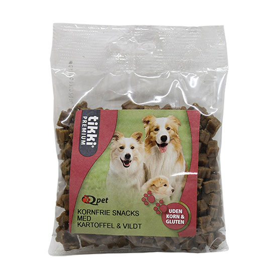 Kornfri Vildt Godbidder til Hunde fra Tikki 150g