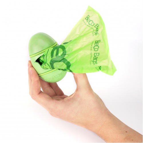 Beco Pocket Høm Høm Pose Dispenser med 15 Poser - Grøn