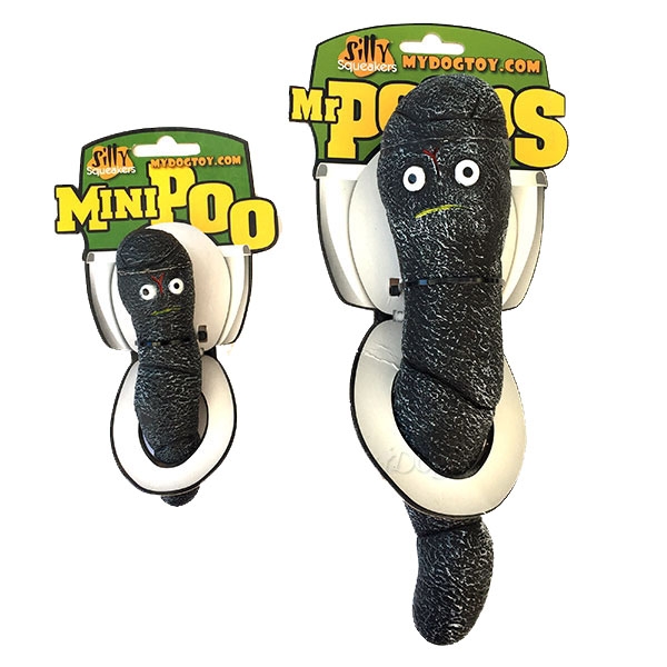 Mr. Poops Mini Poo - Sjovt Hundelegetøj med Piv-lyd