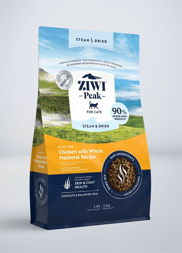 Ziwipeak Kattemad Dampet Tørret Kylling 2,2 kg