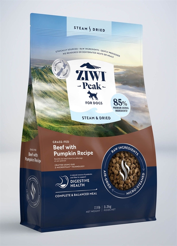 Ziwipeak Hundefoder - Dampet Tørret Oksekød 3,2 kg