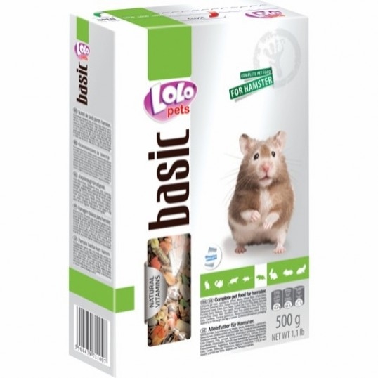 Lolo Pets Komplet Hamsterfoder 500g – Kvalitetsfoder til Gnavere