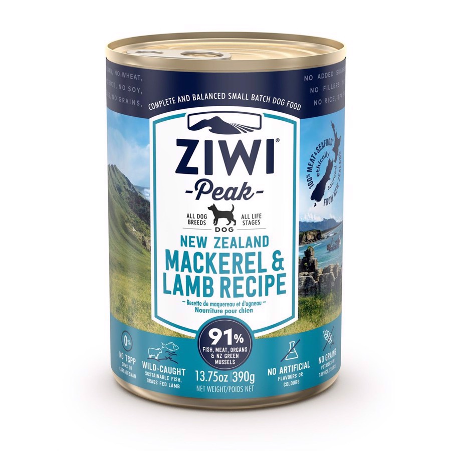 Ziwipeak Mackerel & Lamb Dåsemad til Hunde 390g
