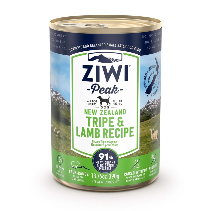 Ziwipeak Hundefoder: Tripe Lam Dåsemad 390g