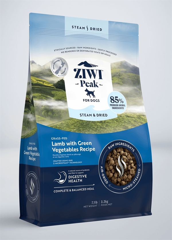 Ziwipeak Hundefoder med Dampet Lam - 3,2 Kg Nyhed!