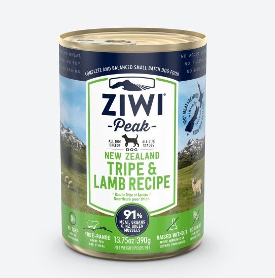 Ziwipeak Dåsemad Tripe Lam 390g - Premium Hundemad
