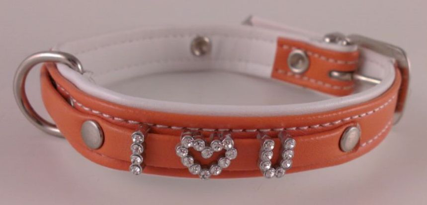 Hunter Orange Hundehalsbånd med Diamanter - Restsalg