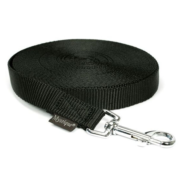 Holdbar Nylon Sporline 20m med Karabinhage - Sort